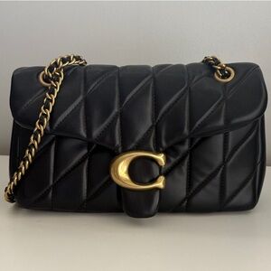 Coach tabby 26 quilted black Napa leather